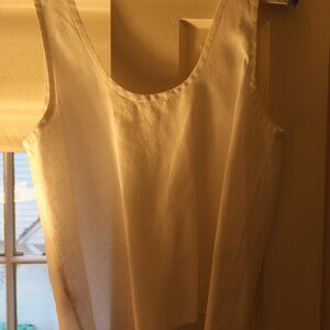 Everlane White Linen Tank Top - Size L